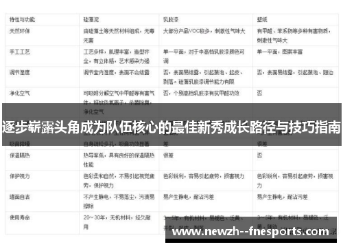 逐步崭露头角成为队伍核心的最佳新秀成长路径与技巧指南